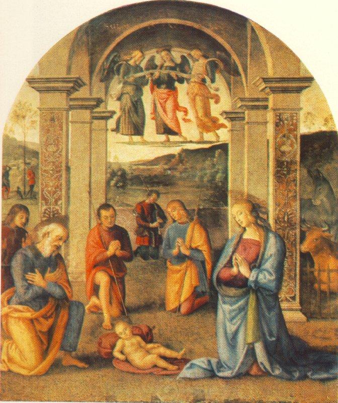 PERUGINO, Pietro The Presepio Spain oil painting art